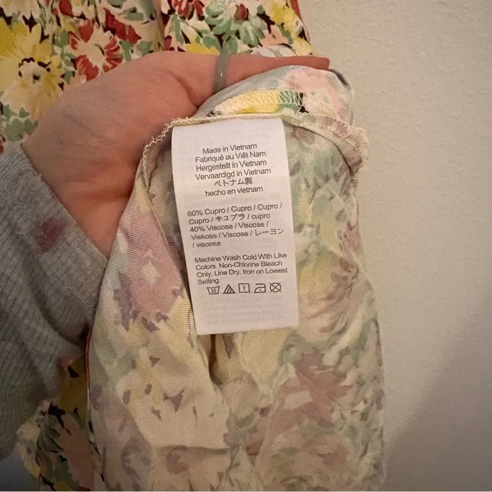 J.Crew Alicia cupro-blend racerback slip dress in painterly floral Size 6